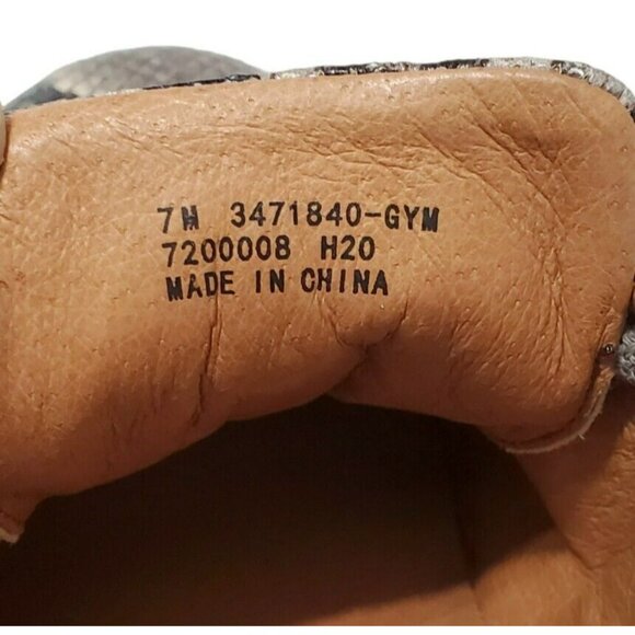 Frye Snakeskin Leather Sneaker Shoes Gym Italian Ivy Lace Black Gray Reptile 7 - Picture 9 of 16